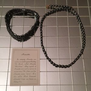 Hematite Necklace & Bracelet Set